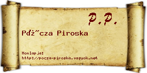 Pócza Piroska névjegykártya